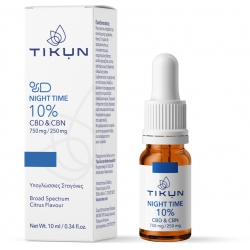 Tikun Night Time CBD 750mg & CBN 250mg Έλαιο Κάνναβης σε Σταγόνες με Γεύση Citrus 10ml