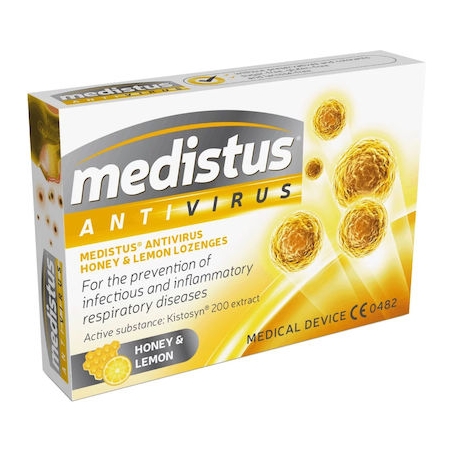 Medicair Medistus Antivirus Καραμέλες Μέλι & Λεμόνι 10τμχ