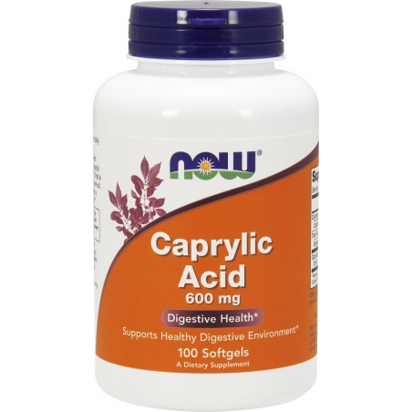 Now Foods Caprylic Acid 600mg 100 μαλακές κάψουλες