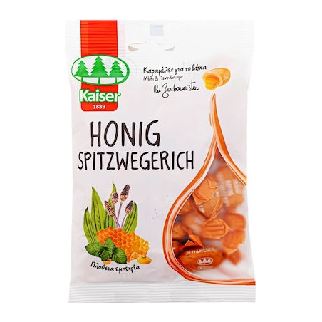 Kaiser 1889 Honig Spitzwegerich Καραμέλες με Μέλι & Πεντάνευρο 90gr