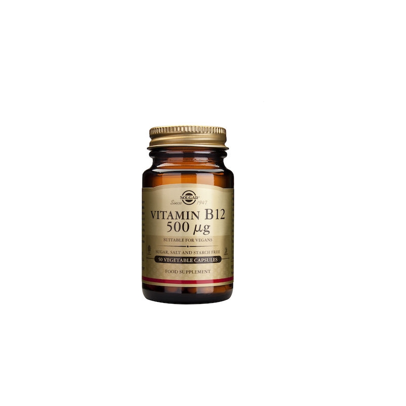 Solgar Vitamin B12 Βιταμίνη 500mcg 50 φυτικές κάψουλες