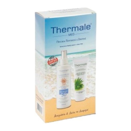 Thermale Med Sunscreen Family Lotion SPF50 250ml & Aloe Vera Cream 200ml Thermale Med Sunscreen Family Lotion SPF50 250ml & Aloe Vera Cream 200ml