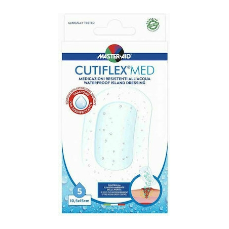 Master Aid Αδιάβροχα Αυτοκόλλητα Επιθέματα Cutiflex 15x10.5cm 5τμχ