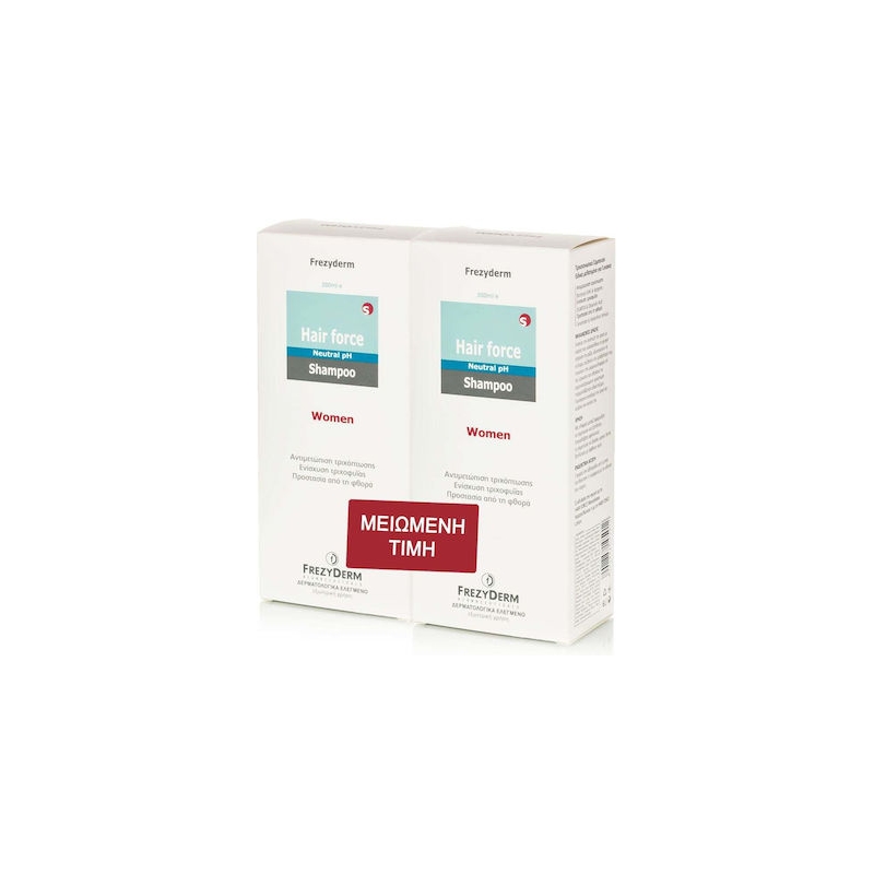 Frezyderm Hair Force woman Σαμπουάν για Όλους τους Τύπους Μαλλιών 200 & 200ml