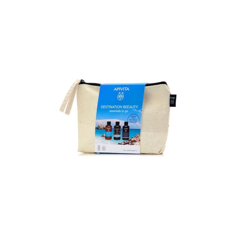 Apivita Promo Hydration Shampoo (75ml), Pure Jasmine Shower Gel (75ml) & Cleansing Foam (75ml)