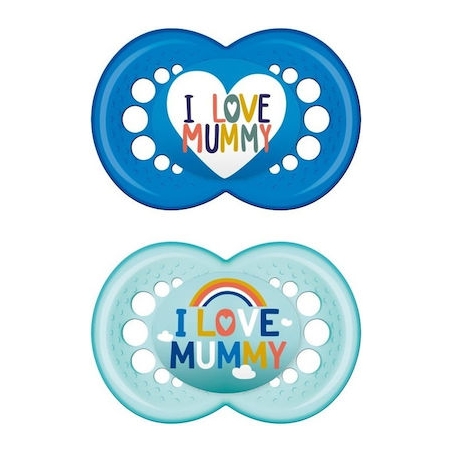 Mam Πιπίλες Σιλικόνης Ι Love Mummy για 6-16 μηνών 2τμχ 170SB2