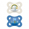 Mam Ορθοδοντικές Πιπίλες Σιλικόνης ''i Love Daddy'' για 2-6 μηνών 2τμχ 115SB1