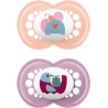 Mam Original Πιπίλες Σιλικόνης Skinsoft 6-16 Μηνών (150SG) Σομών - Μωβ, 2τμχ