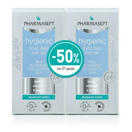Pharmasept Hygienic Mild Αποσμητικό 24h σε Roll-On Χωρίς Αλουμίνιο 2x50ml Pharmasept Hygienic Mild Αποσμητικό 24h σε Roll-On Χωρίς Αλουμίνιο 2x50ml