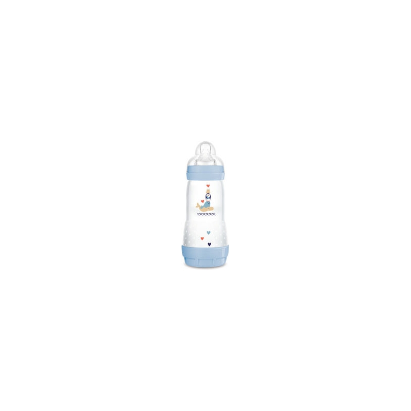 Mam Easy Star Anti-Colic Μπιμπερό Θηλή σιλικόνης 4+Μηνών (356SΒ) 320ml Μπλε,1 τμχ