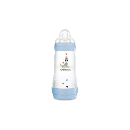 Mam Easy Star Anti-Colic Μπιμπερό Θηλή σιλικόνης 4+Μηνών (356SΒ) 320ml Μπλε,1 τμχ