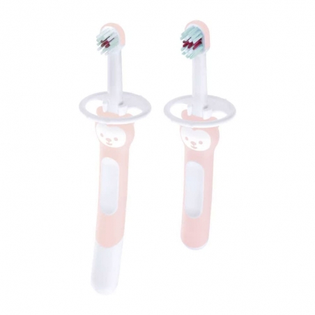 Mam Βρεφική Οδοντόβουρτσα Learn to Brush Set Ροζ 608G για 5m+ 2τμχ Mam Βρεφική Οδοντόβουρτσα Learn to Brush Set Ροζ 608G για 5m+ 2τμχ