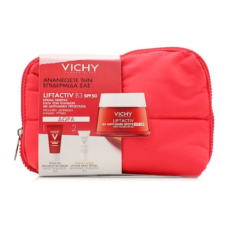 Vichy Promo Liftactiv B3 Anti-Dark Spots SPF50, 50ml & Specialist B3 Serum 5ml & Capital Soleil UV-Age Daily SPF50+ 3ml