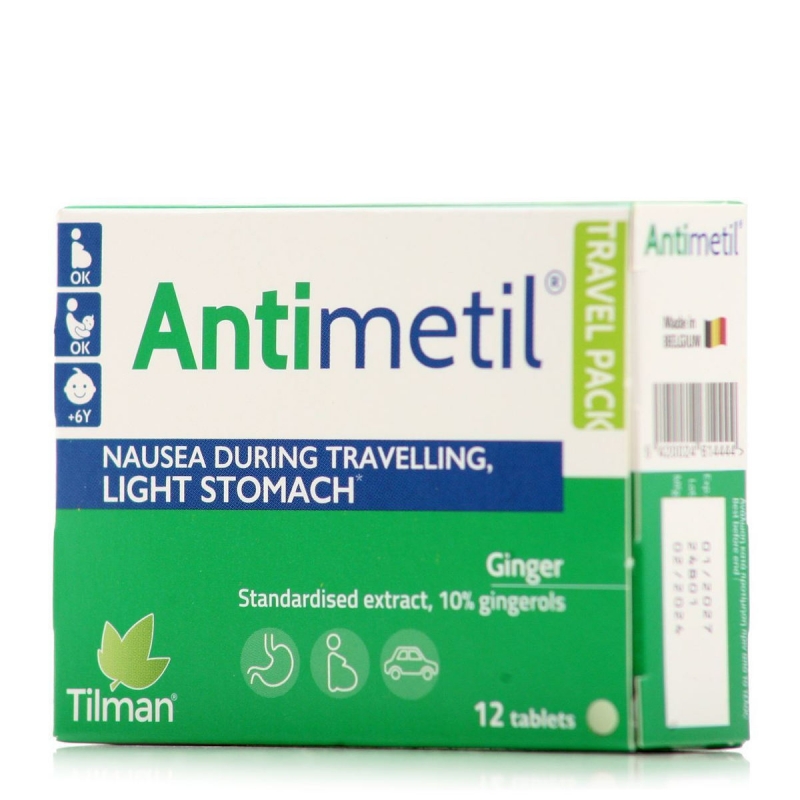 Tilman Antimetil Light Stomach Travel Pack 12 ταμπλέτες