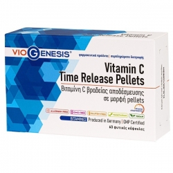 Viogenesis Vitamin C Time Release Pellets Βιταμίνη για το Ανοσοποιητικό 660mg 60 φυτικές κάψουλες