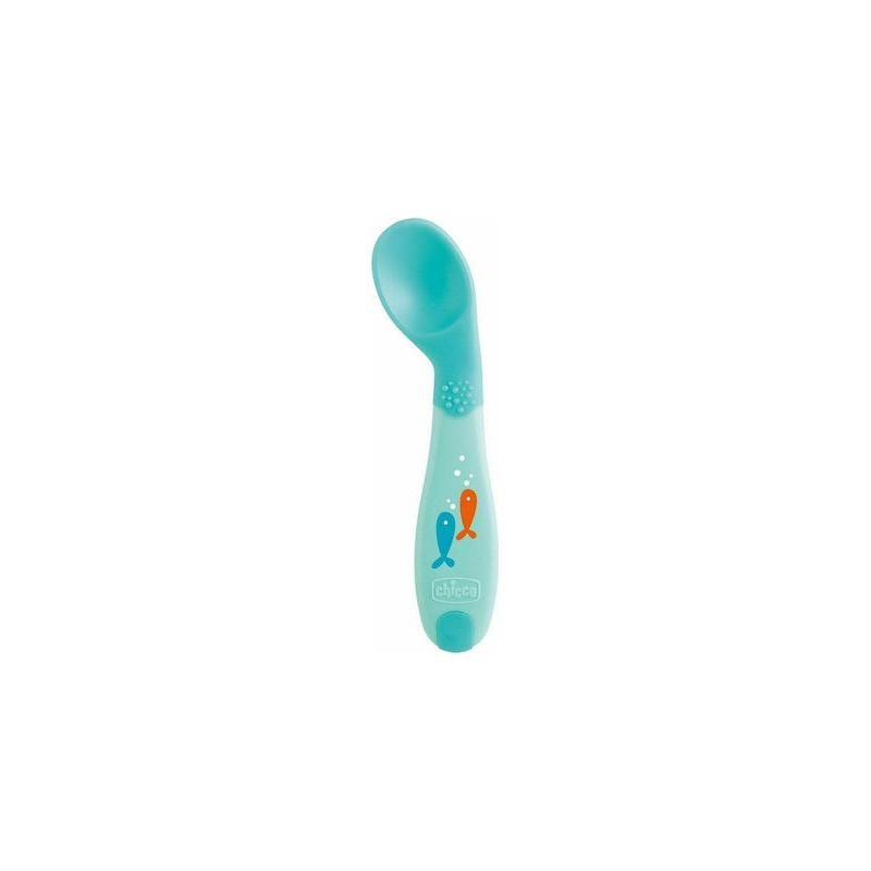 Chicco Βρεφικό Κουτάλι από Σιλικόνη Blue για 8+ μηνών
