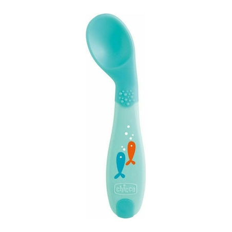 Chicco Βρεφικό Κουτάλι από Σιλικόνη Blue για 8+ μηνών