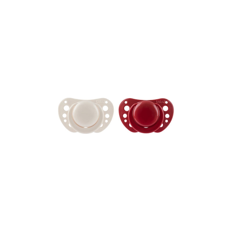 Chicco Physio Air Σετ Πιπίλες 2 τμχ Μπεζ - Μπορντό 6-16m