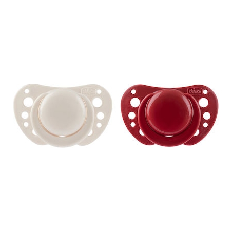 Chicco Physio Air Σετ Πιπίλες 2 τμχ Μπεζ - Μπορντό 6-16m