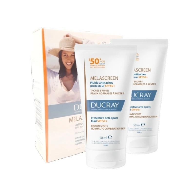Ducray Melascreen Light Cream Normal to Combination Skin Αντηλιακή Κρέμα Προσώπου SPF50 2x50ml