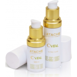 Atache C Vital Set Active Serum Αντιρυτιδικός Ορός 15ml & Active Fluid 30ml