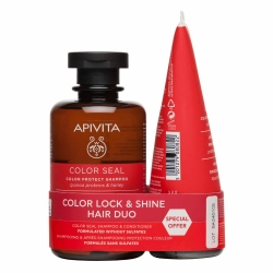 Apivita Color Lock & Shine Hair Duo Σετ Θεραπείας Μαλλιών με Σαμπουάν 250mL & Conditioner 150mL