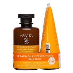 Apivita Keratin Repair Σετ Θεραπείας Μαλλιών με Σαμπουάν 250mL και Conditioner 150mL