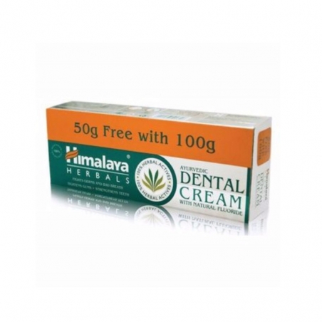 HIMALAYA HERBALS DENTAL CREAM με φυσικό φθόριο 100GR + 50GR ΔΩΡΟ
