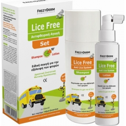 Frezyderm Αντιφθειρικό Σαμπουάν , Χτενάκι & Λοσιόν σε Spray Lice Free Set για Παιδιά 250ml