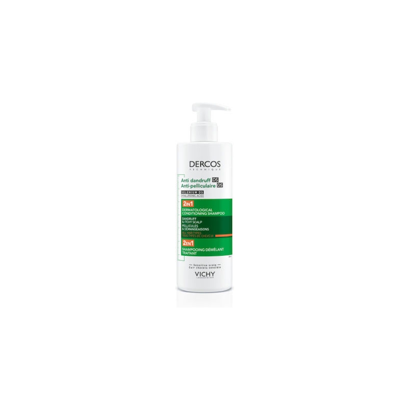 Vichy Dercos Anti Dandruff DS 2in1 Σαμπουάν κατά της Πιτυρίδας για Ξηρά Μαλλιά 390ml