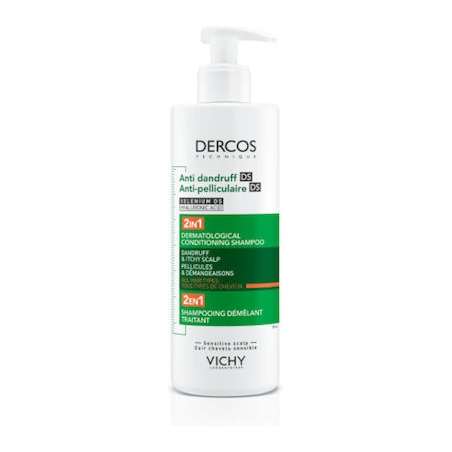 Vichy Dercos Anti Dandruff DS 2in1 Σαμπουάν κατά της Πιτυρίδας για Ξηρά Μαλλιά 390ml
