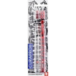 Curaprox CS 5460 Duo Ultra Soft Special Edition Swiss Regina Martins 2020 Διάφανο - Κόκκινο