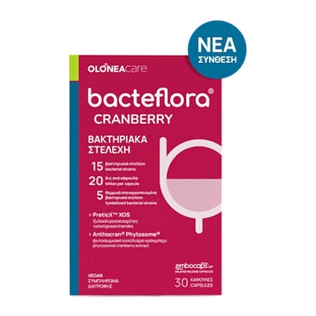 Olonea BacteFlora Cranberry Πρεβιοτικά 30 κάψουλες