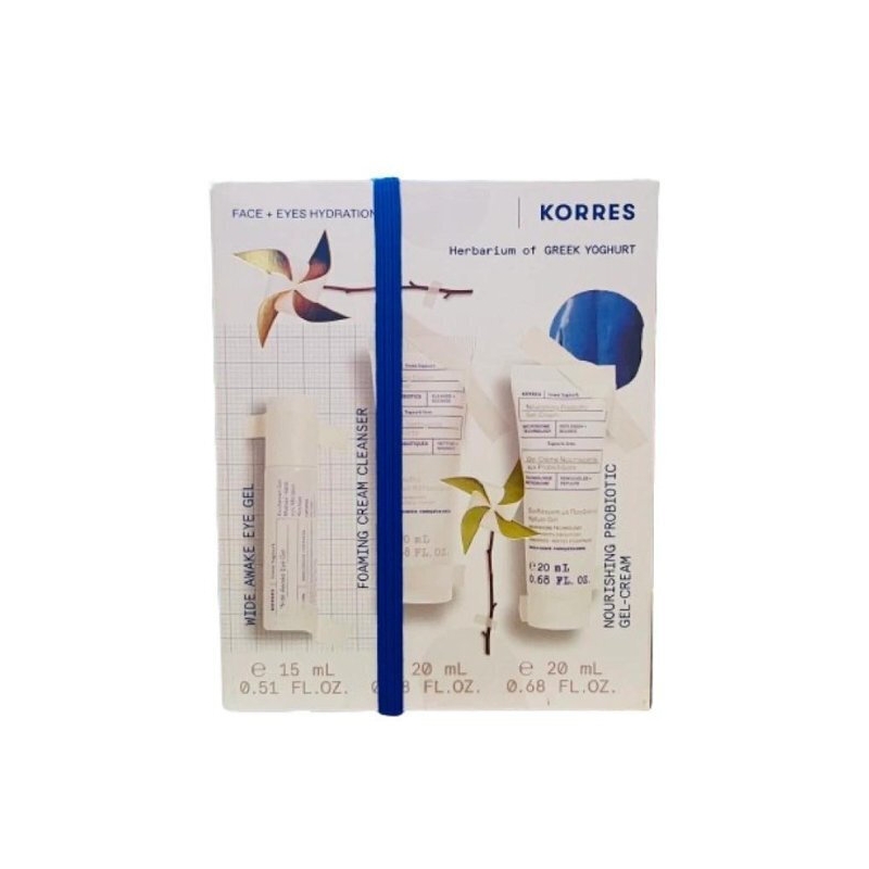 Korres Promo Ενυδατικό Gel Ματιών 15ml & Foaming Cleanser Προσώπου 20ml & Ενυδατική Gel Κρέμα Προσώπου 20ml