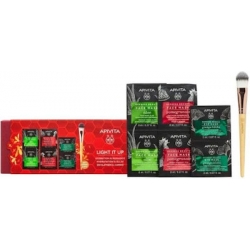 Apivita Light It Up Express Masks & Δωρο Πινελο