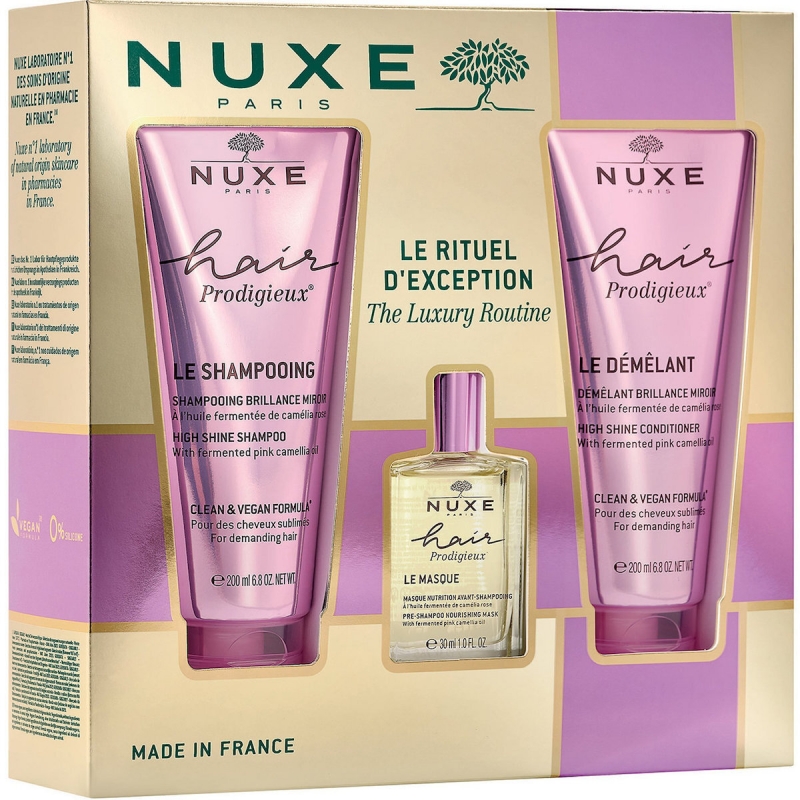 Nuxe Promo Hair Prodigieux High Shine Shampoo 200ml & Conditioner 200ml & Pre Shampoo Nourishing Mask 30ml