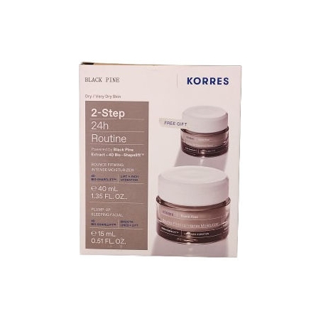 Korres Gift Set Μαύρη Πεύκη Κρέμα Ημέρας Ξηρές / Πολύ Ξηρές Επιδερμίδες Για Σύσφιγξη & Lifting 40ml & Δώρο Κρέμα Νυκτός 15ml
