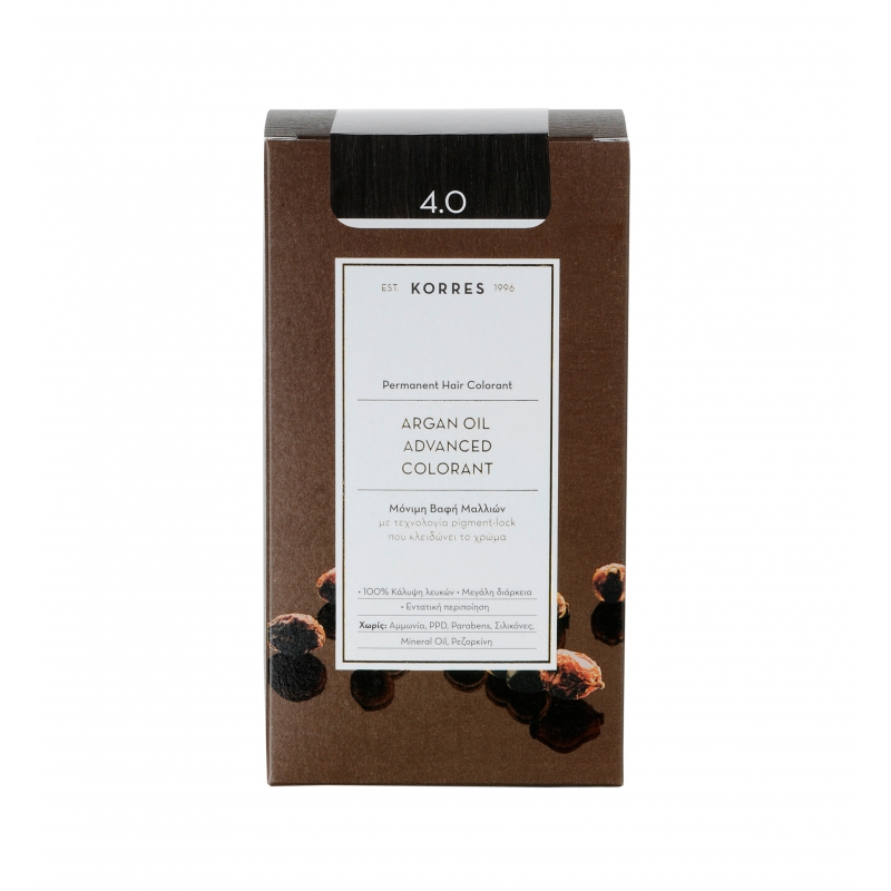 Korres Argan Oil Advanced Colorant 4.0 Καστανό Φυσικό 50ml