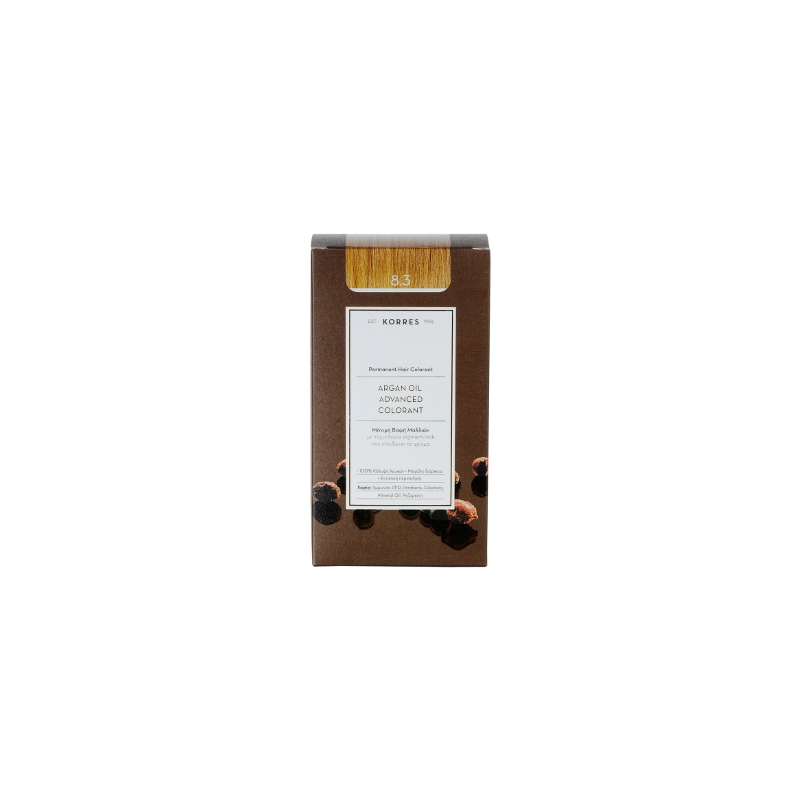 Korres Argan Oil Advanced Colorant 8.3 Ξανθό Ανοιχτό Μελί 50ml