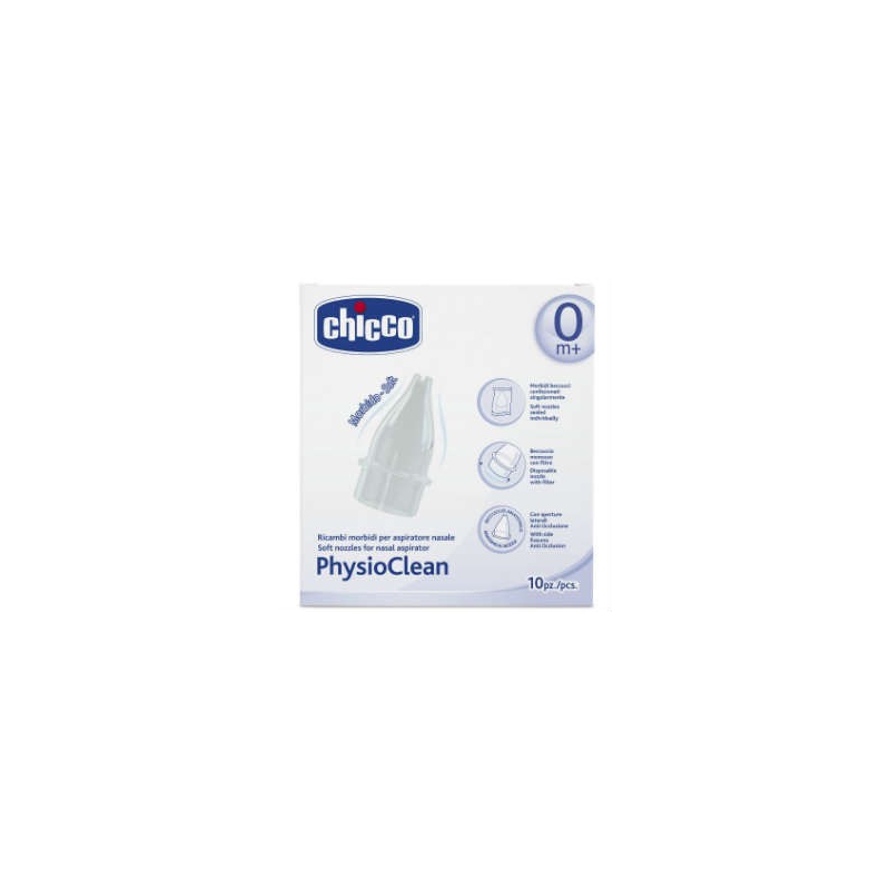 Chicco Physioclean Ανταλλακτικά Κιτ Αναρρόφησης Για Τη Μύτη 10τεμ