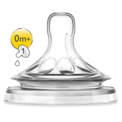Philips Avent Θηλη Classic Σιλικονης Ροη Για Νεογεννητα 0μην+ 2τεμ SCF631/27