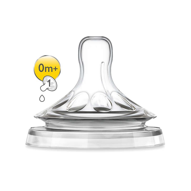 Philips Avent Θηλη Classic Σιλικονης Ροη Για Νεογεννητα 0μην+ 2τεμ SCF631/27