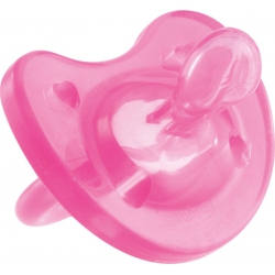 Chicco Πιπίλα Physio Soft, Όλο Σιλικόνη Ροζ, 16-36m+ 1τμχ
