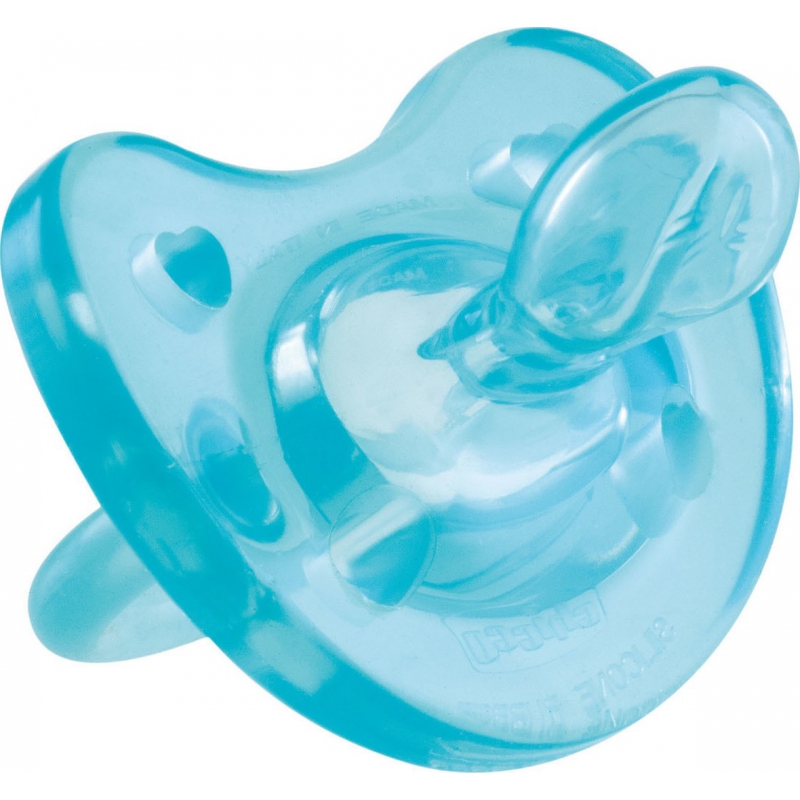 Chicco Πιπίλα Physio Soft, Όλο σιλικόνη Σιέλ, 16-36m+ 1τμχ
